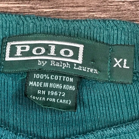 Polo Ralph Lauren Men’s Vintage 80’s Long Sleeve Button Up Sweatshirt Thermal XL - Picture 6 of 8